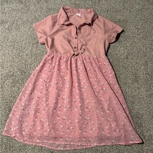 Girls' Pink Floral Dress